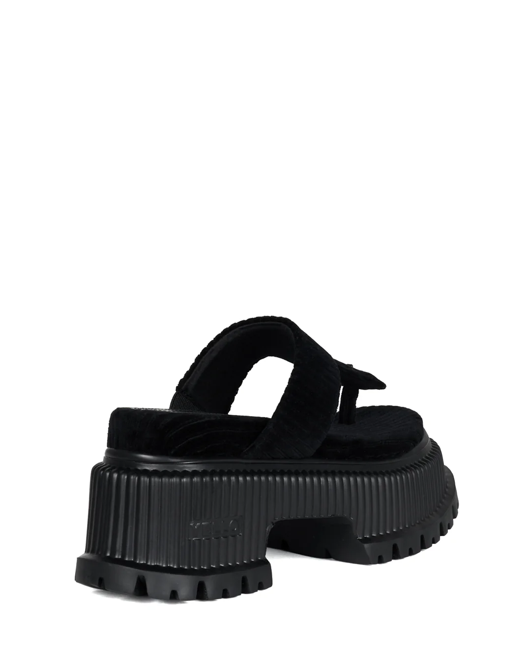 EBONY PLATFORM TONGS SANDALS - Image 3