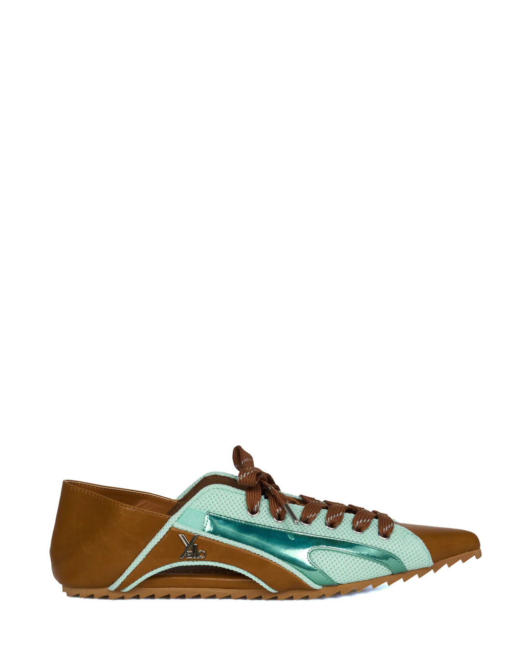 CARAMEL MINT FLAT SNEAKER MULES - Image 3