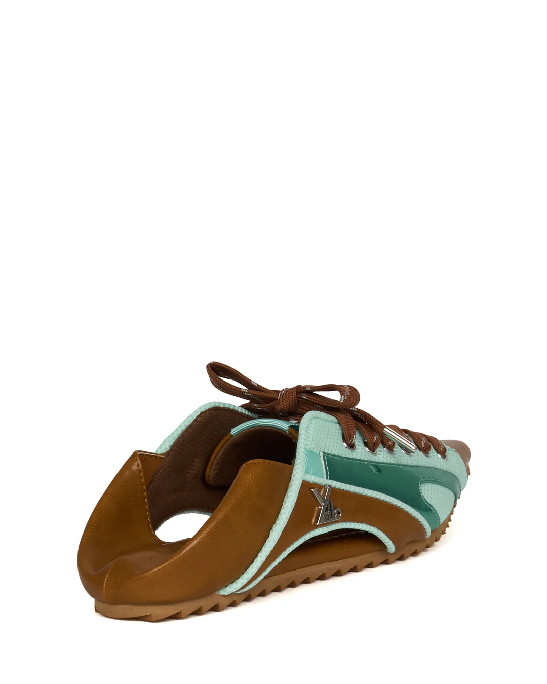 CARAMEL MINT FLAT SNEAKER MULES - Image 4
