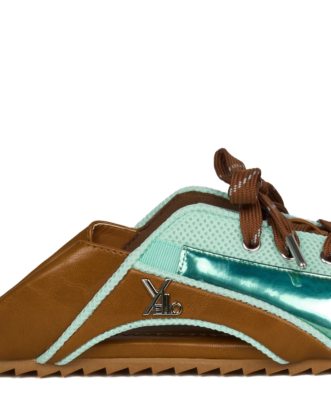 CARAMEL MINT FLAT SNEAKER MULES - Image 5