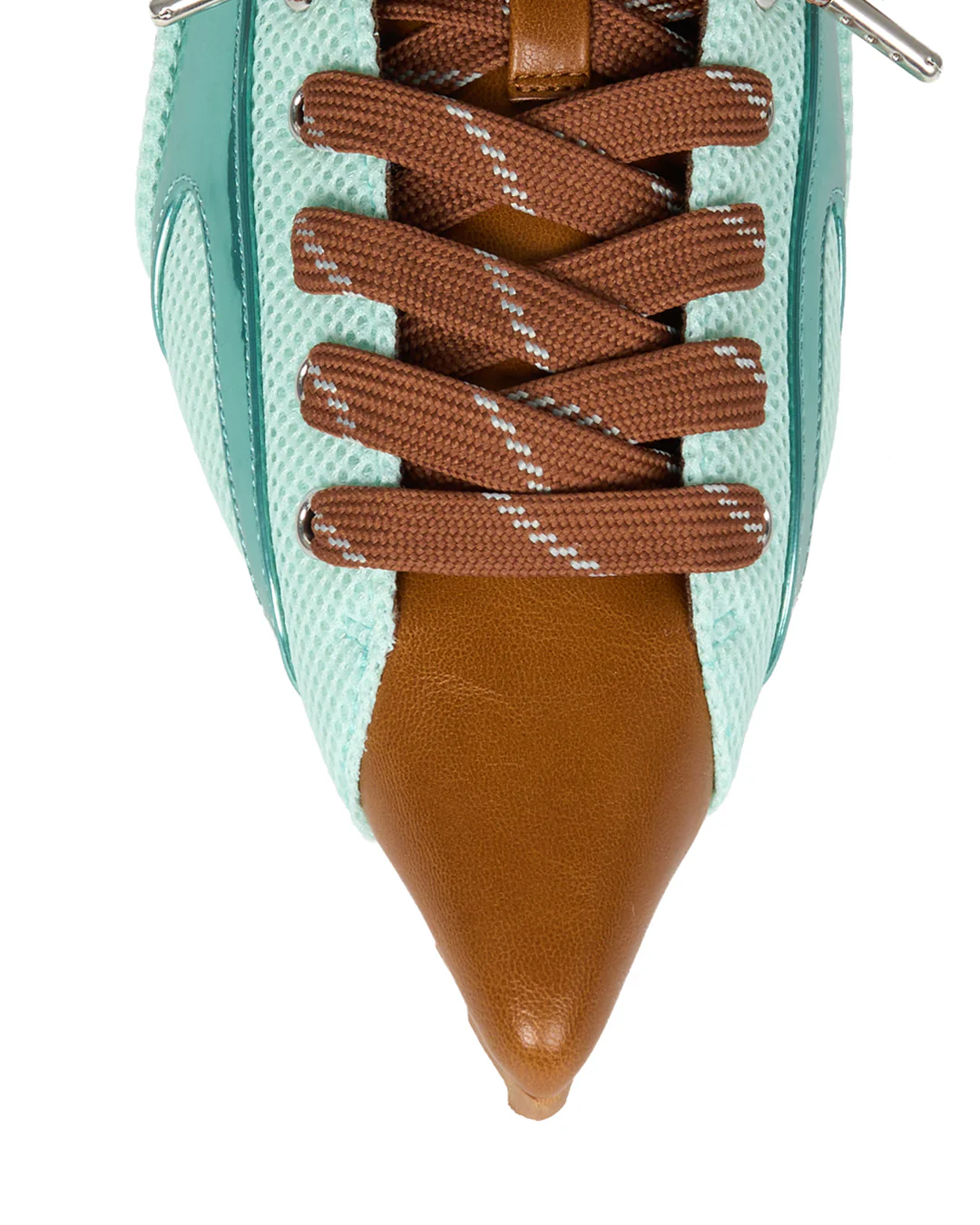 CARAMEL MINT FLAT SNEAKER MULES - Image 6