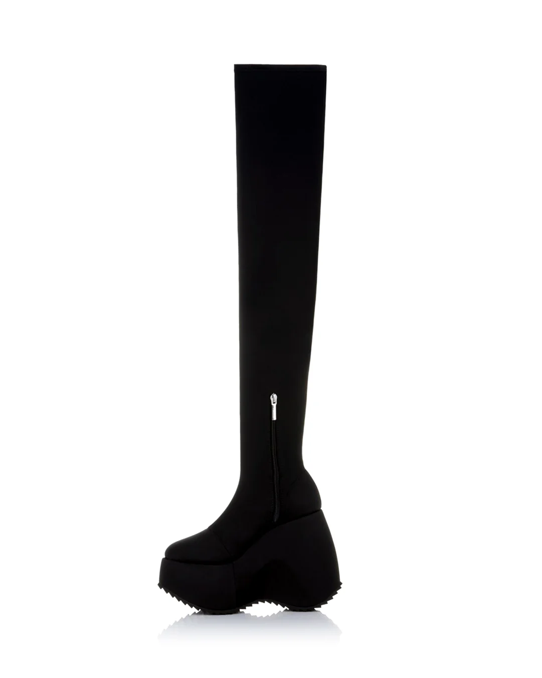 TOKYO BLACK PLATFORM LONG BOOTS - Image 4