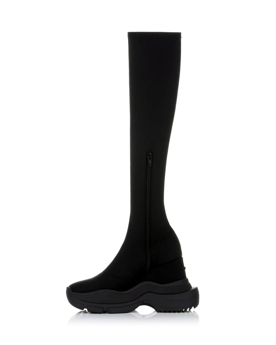 TOKYO BLACK DOUBLE SNEAKER LONG BOOTS - Image 4